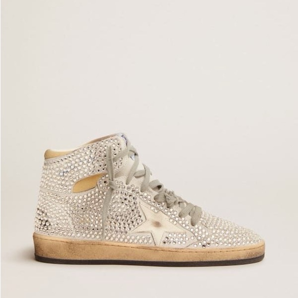 Golden Goose Silver High-Top Sneakers